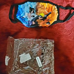 NWT KIDS BOYS NARUTO FACE MASK SIZE ONE SIZE FITS ALL 