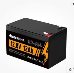 Humsienk 12V 12Ah LiFePO4 Battery 12A BMS Perfect for Illuminationer UPS Toy