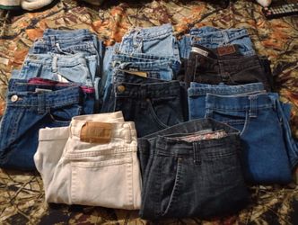 9 Various Size Ladies Jeans 2 Pair Ladies Shorts