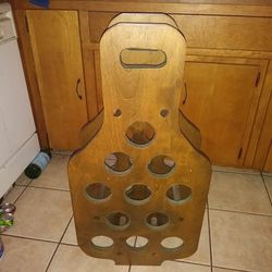 Free standing wooden wine rack