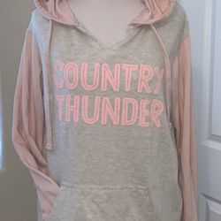 COUNTRY THUNDER SIZE XL HOODED PULLOVER