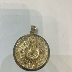 14k Gold Aztec Pendant #109398-2 MJ