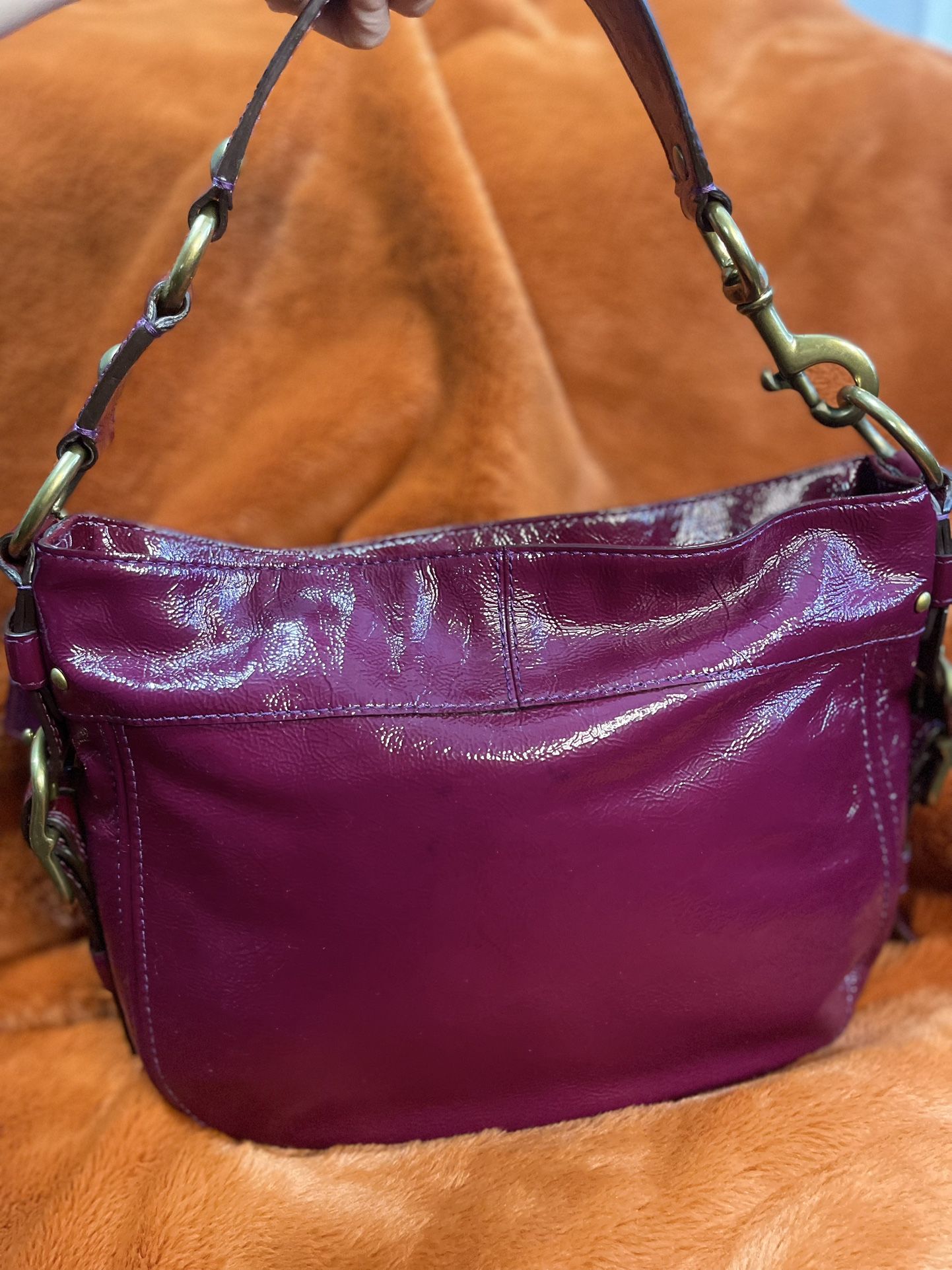 Coach Zoe Patent Leather Hobo
