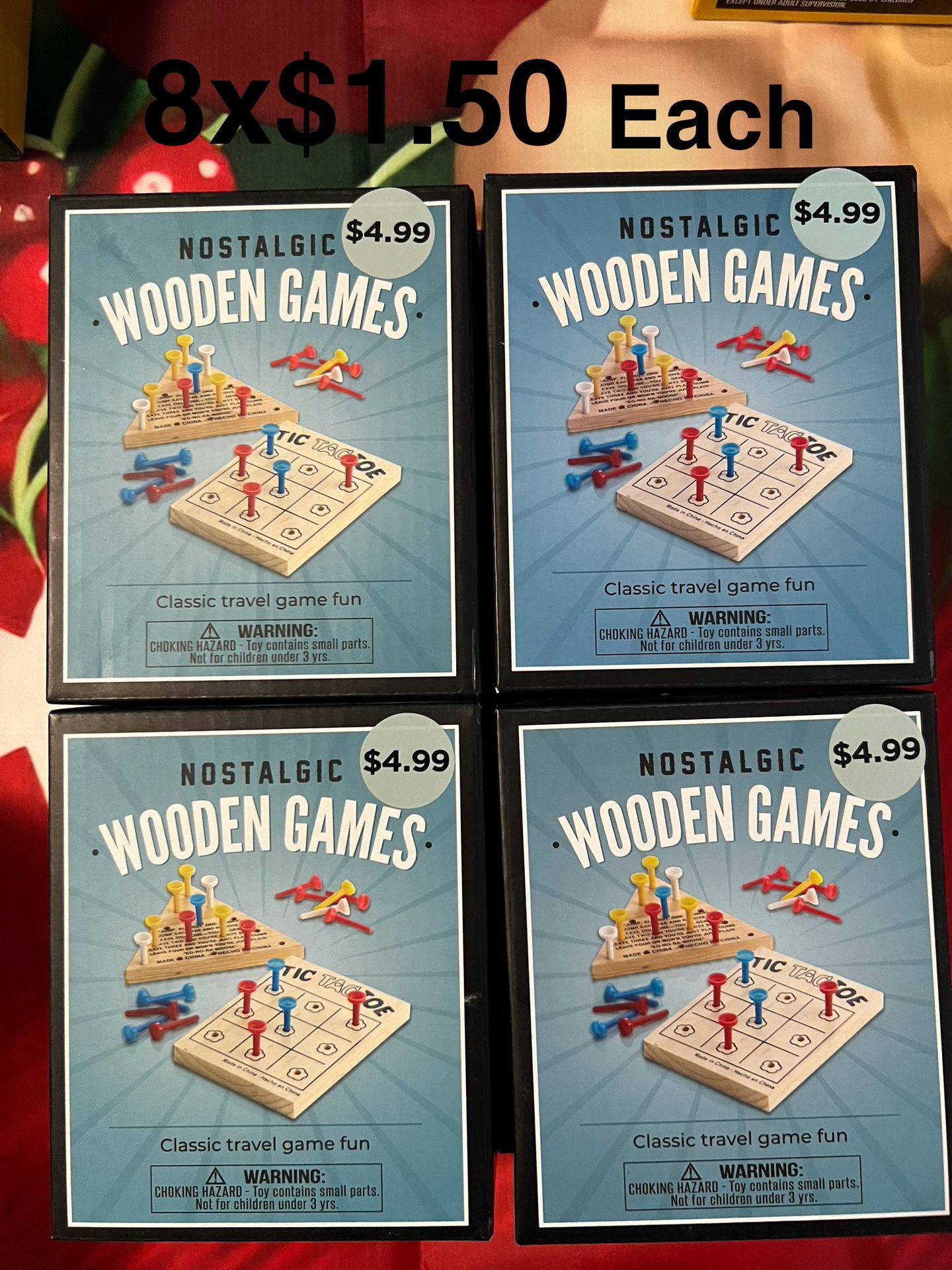 Tic Tac Toe and More Wooden Game