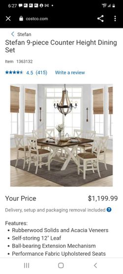 Large White Dining Room Set