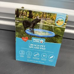 Heart To Tail Blue Pet Splash Pad