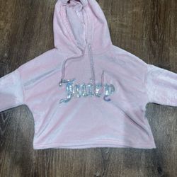 Pink Juicy Couture cropped hoodie size small