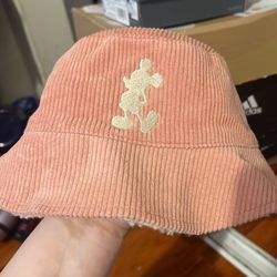 Pink Mickey Sherpa Bucket hat