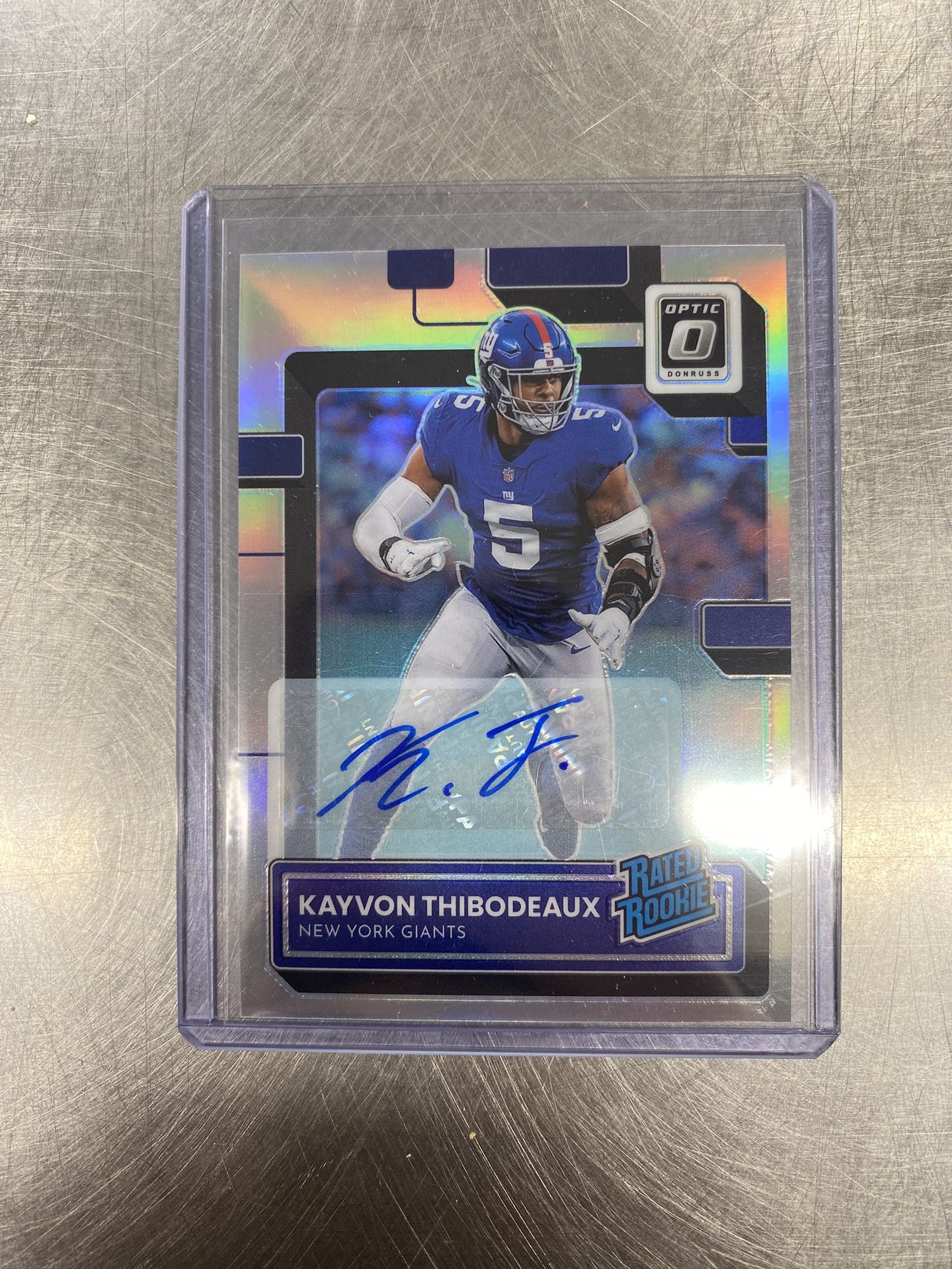 KAYVON THIBODEAUX 2022 Donruss Optic RATED ROOKIE RC SILVER HOLO AUTO 30/125