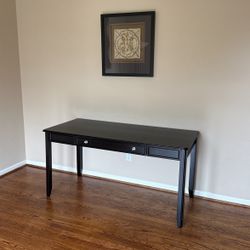 Black Writing Desk With Drawer