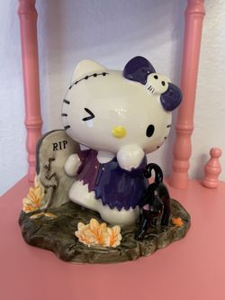 Blue Sky Hello Kitty RIP Haunted Figurine