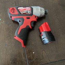 M12 Milwaukee Impact Drill & Battery 