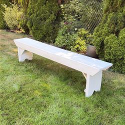 White Bench, Solid Wood