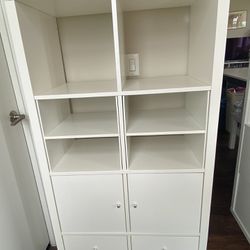 IKEA Kallax Shelf Unit With Door, Drawer and Shelf Inserts