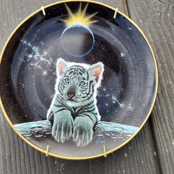 Franklin Mint promise of new world collector plate number HB4658  white tiger