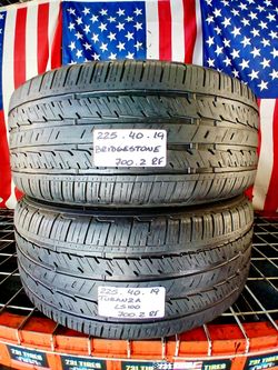 💰 Best deals are ca$h in person 2 USED TIRES 225/40ZR19 BRIDGESTONE TURANZA LS100 RUN FLAT 225/40R19 ALL SEASON 2UNFLATS RFT 225 40 19