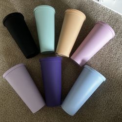 24 oz Strata Matte Tumblers – Brand New, Great for Crafts, Includes Straw