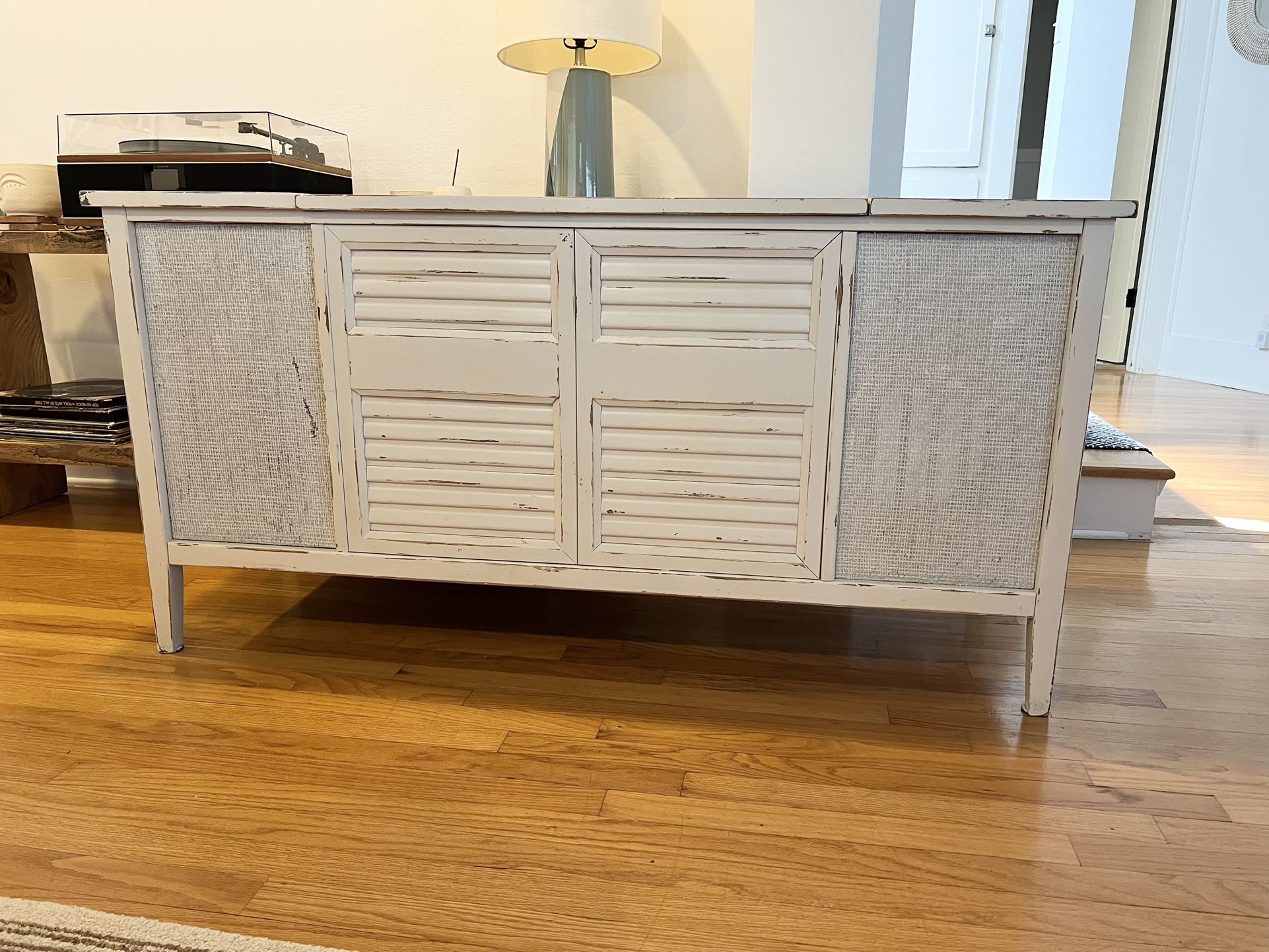 Mid Century Modern Record Player Low Boy Buffet