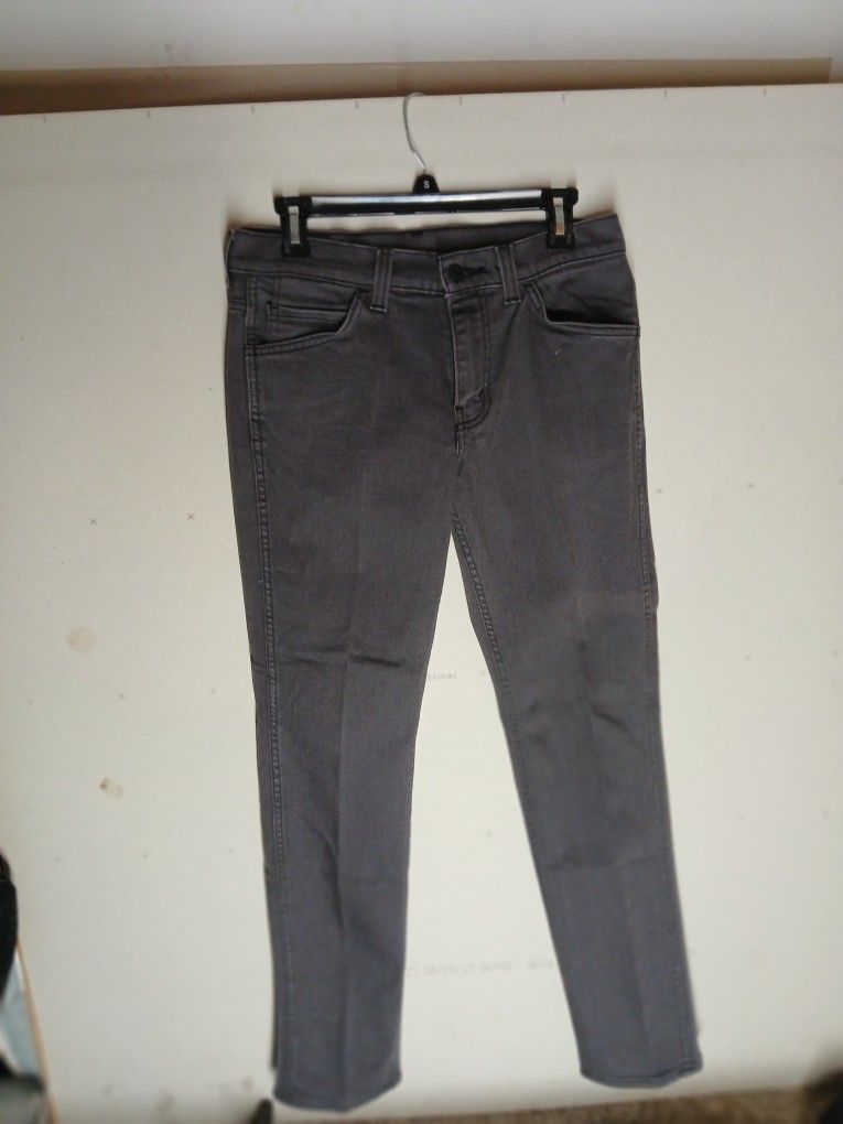 Levis Levi Strauss 511 Jeans Men Charcoal Gray Denim Pants Slim Fit 30x32