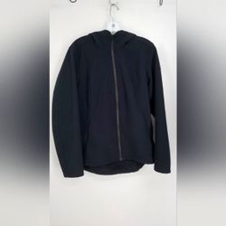 Columbia Black Soft Shell Hoodie Sweater Jacket Coat Women Medium or Men Small 