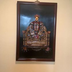 Asian  Emperor And Empress Jade Panels 