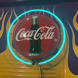 10 Inch  Metal Coke Button  With Neo. Ring Arounf It Probably 12 In Total  Great Shape