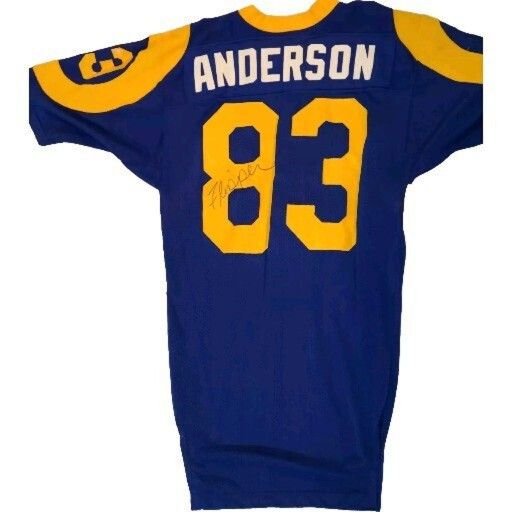 Vintage Flipper Anderson Signed LA Rams Game Jersey Rare Authentic NFL Autograph