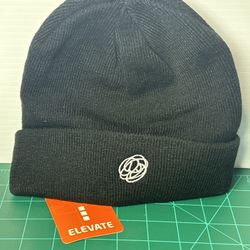 Elevate Black Beanie Hat Touqe
