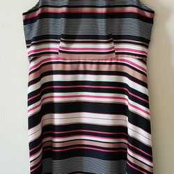 ELLE Striped Sleeveless Dress 