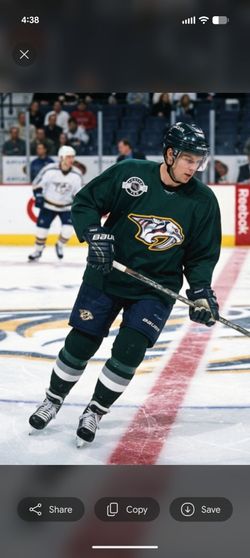 Vintage CCM Center Ice Nashville Predators Hockey Jersey Mens XL Green 90's Canada