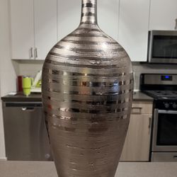 PIER 1 – TALL VASE (SILVER/MIRROR) 22.5” TALL