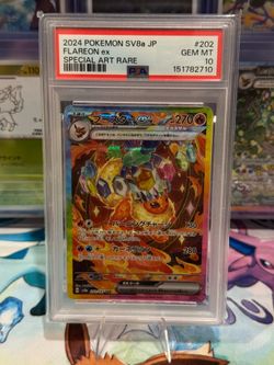 PSA 10 Flareon ex 202/187 SAR Terastal Festival ex SV8a Japanese Pokemon