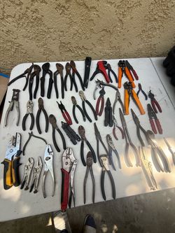 Large Lot of Assorted Pliers and Hand Tools