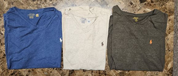 Ralph lauren v neck shirts 3 different colors, size large