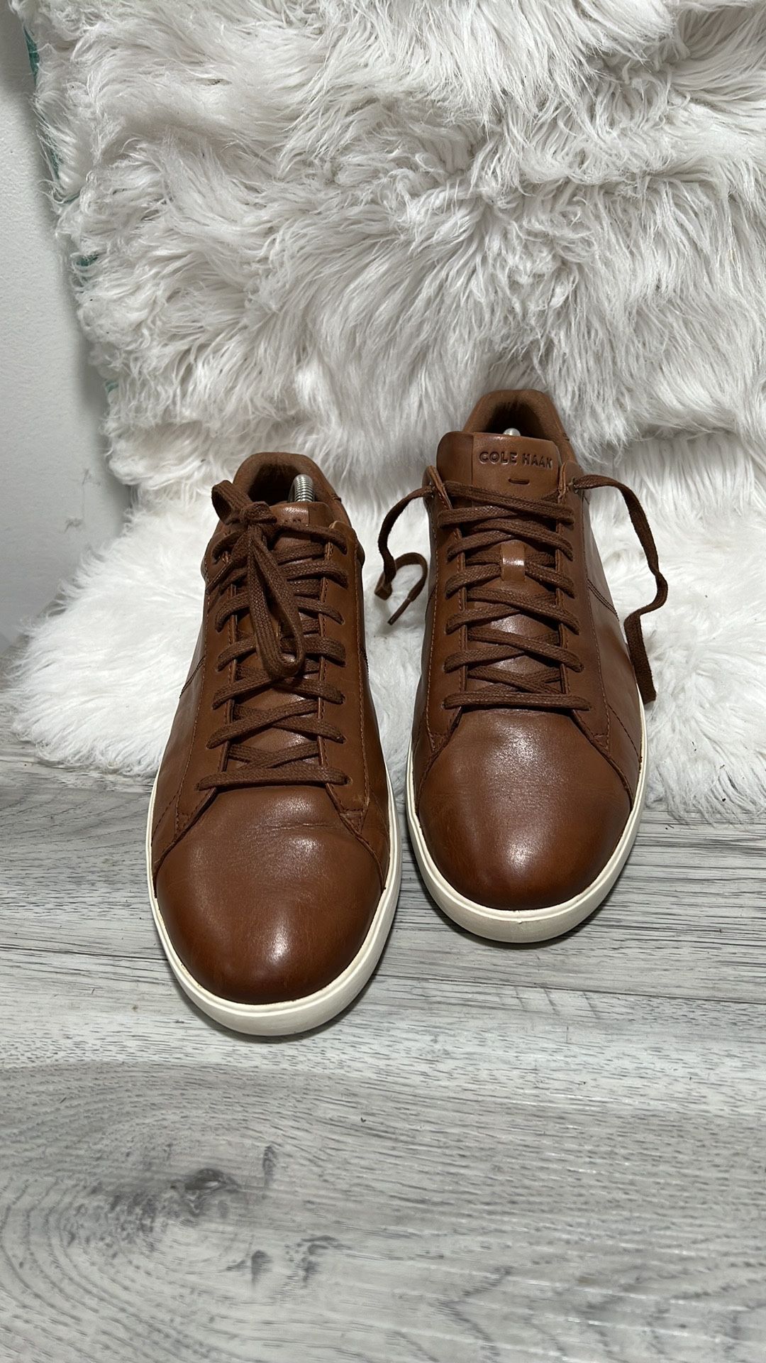 Cole Haan C32500 Mens Reagan Sneakers Shoes Brown Leather Lace Up Size 10.5 M