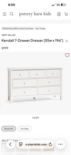 Excellent condition pottery barn dresser kids or nursery