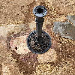 Cast Iron Base And Post/Leg