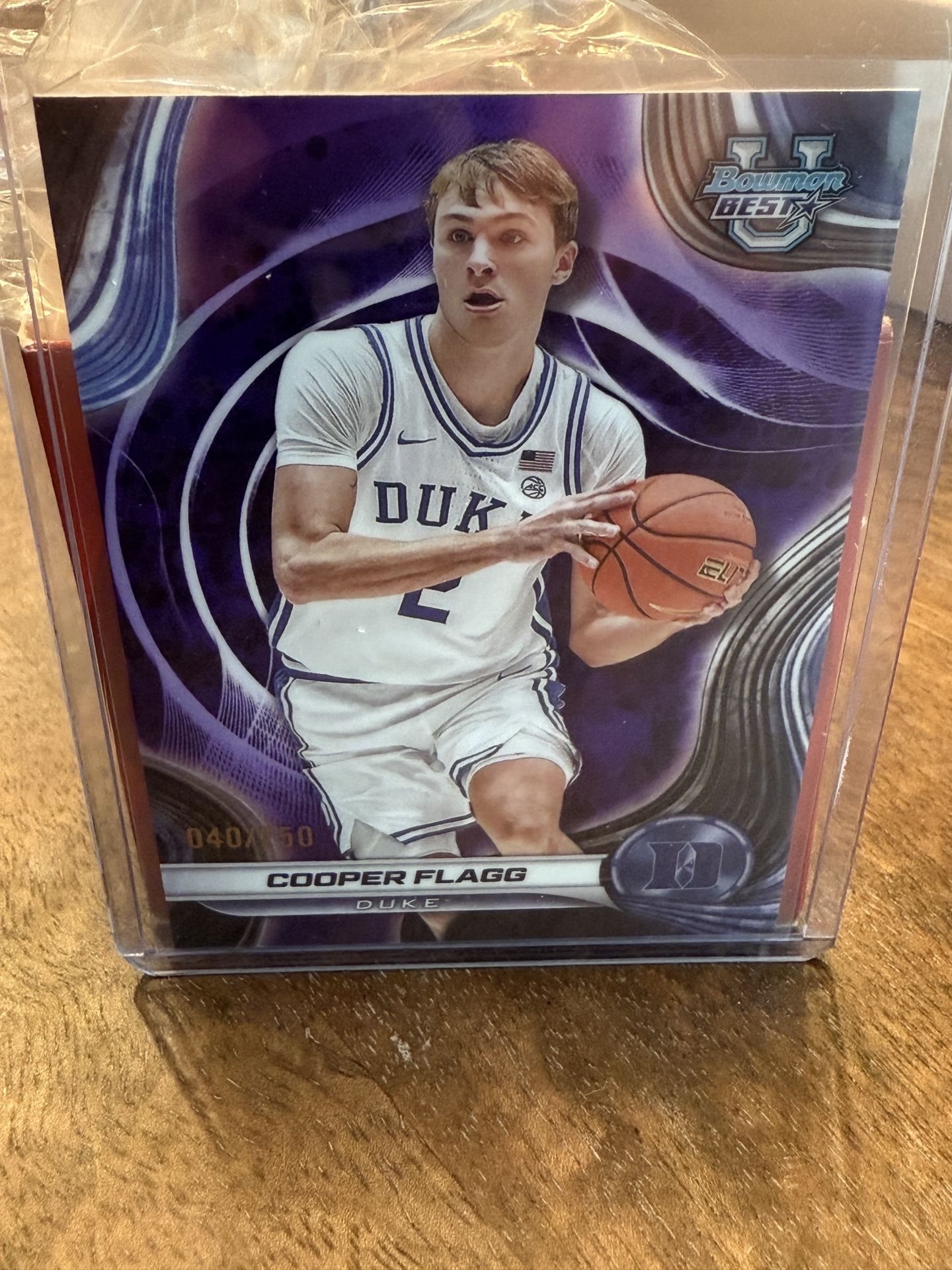 🔥2024-25 Bowman Best U Cooper Flagg 40/250 Purple RC #16 Duke 🔥