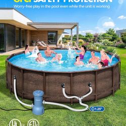 KimFilter Pro Series 1000 GPH Above Ground Pool Filter Pump Efficient Filtration & Powerful Water Circulation, Improved Water Cleanliness & Clarity - 