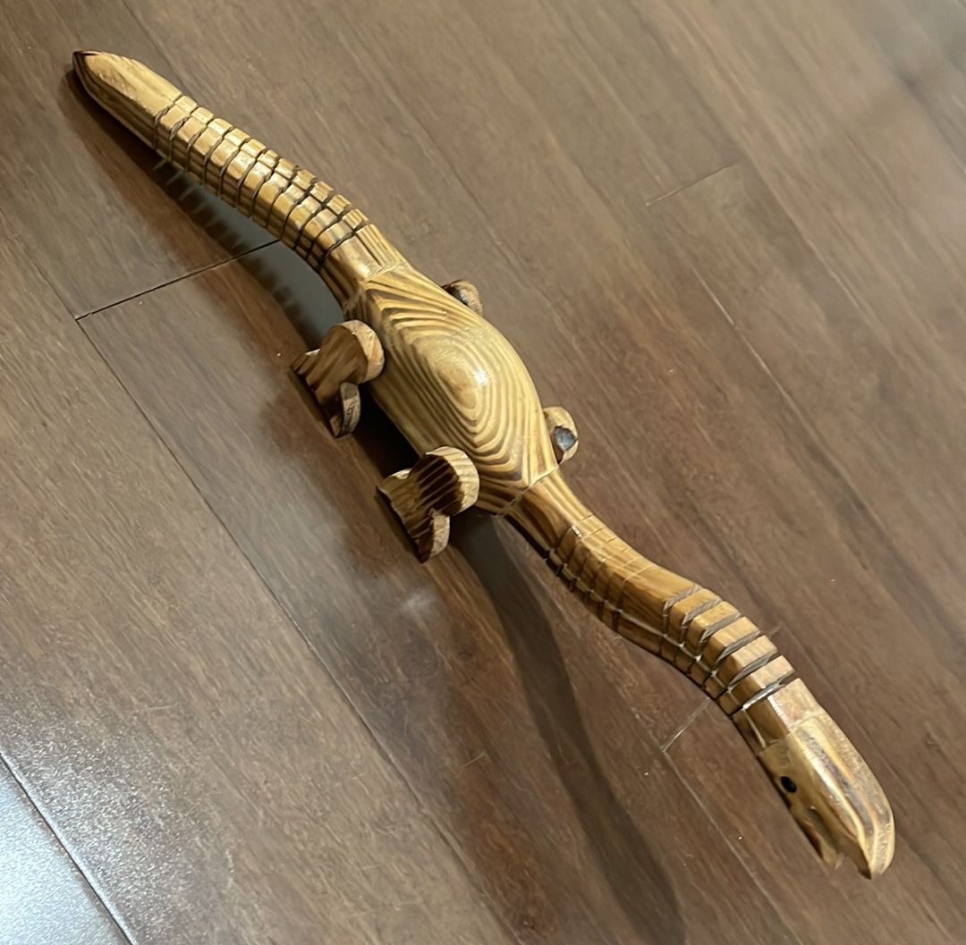 Vintage Wooden Movable Dinosaur