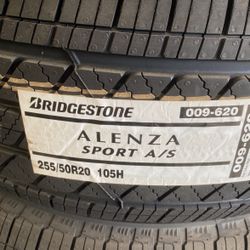 4 New Tires Size Size 255/50/20 Bridgestone