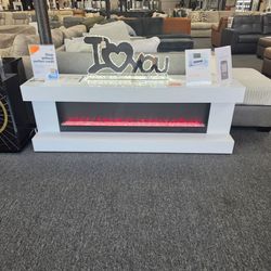White or Black Electric Fireplace TV Console 🚚WE DELIVER🚚