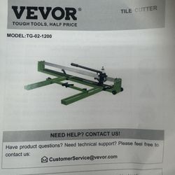 Vevor TG-02-1200 Tile Cutter In Box 