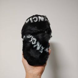 Size 45 balenciaga fur slides