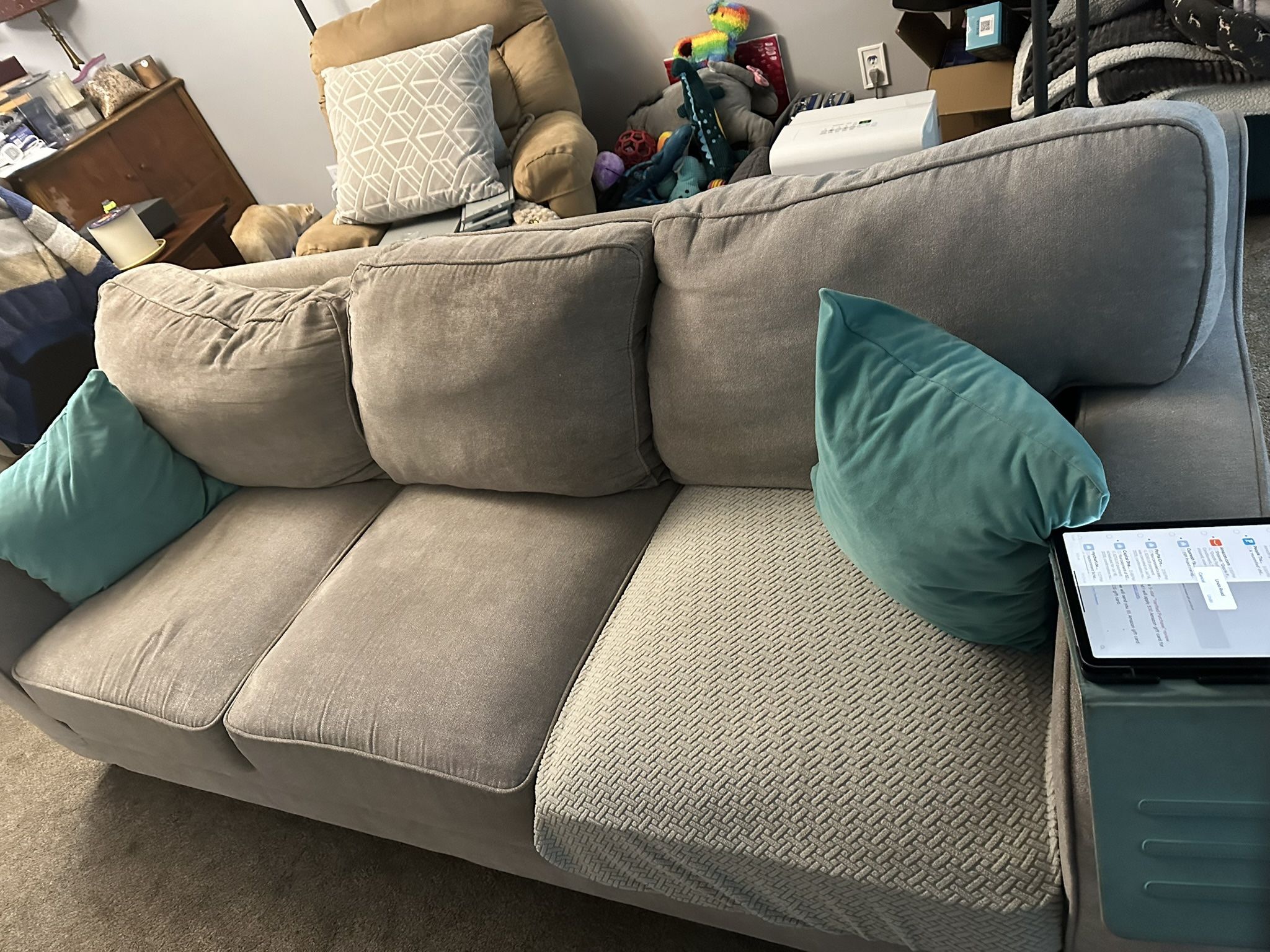 Free Ashley 3-4 Seater gray Couch 88” X 37”