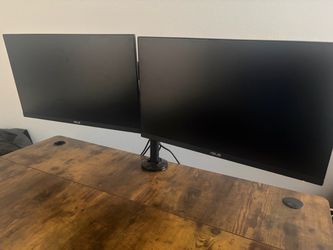 Dual Monitors + Gas Spring Dual Monitor Arm
