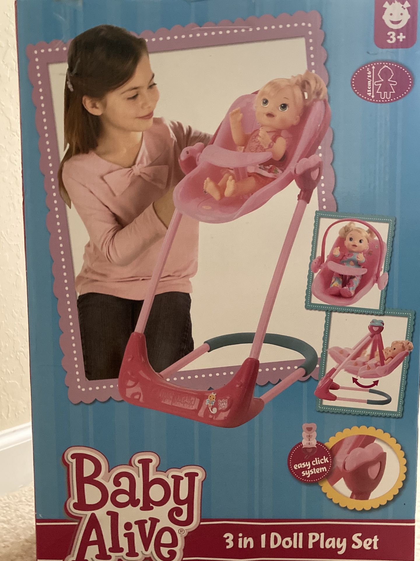 Baby Alive 3 In 1 Doll Play Set