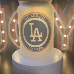 Various Dodger Frosted Glass Cups