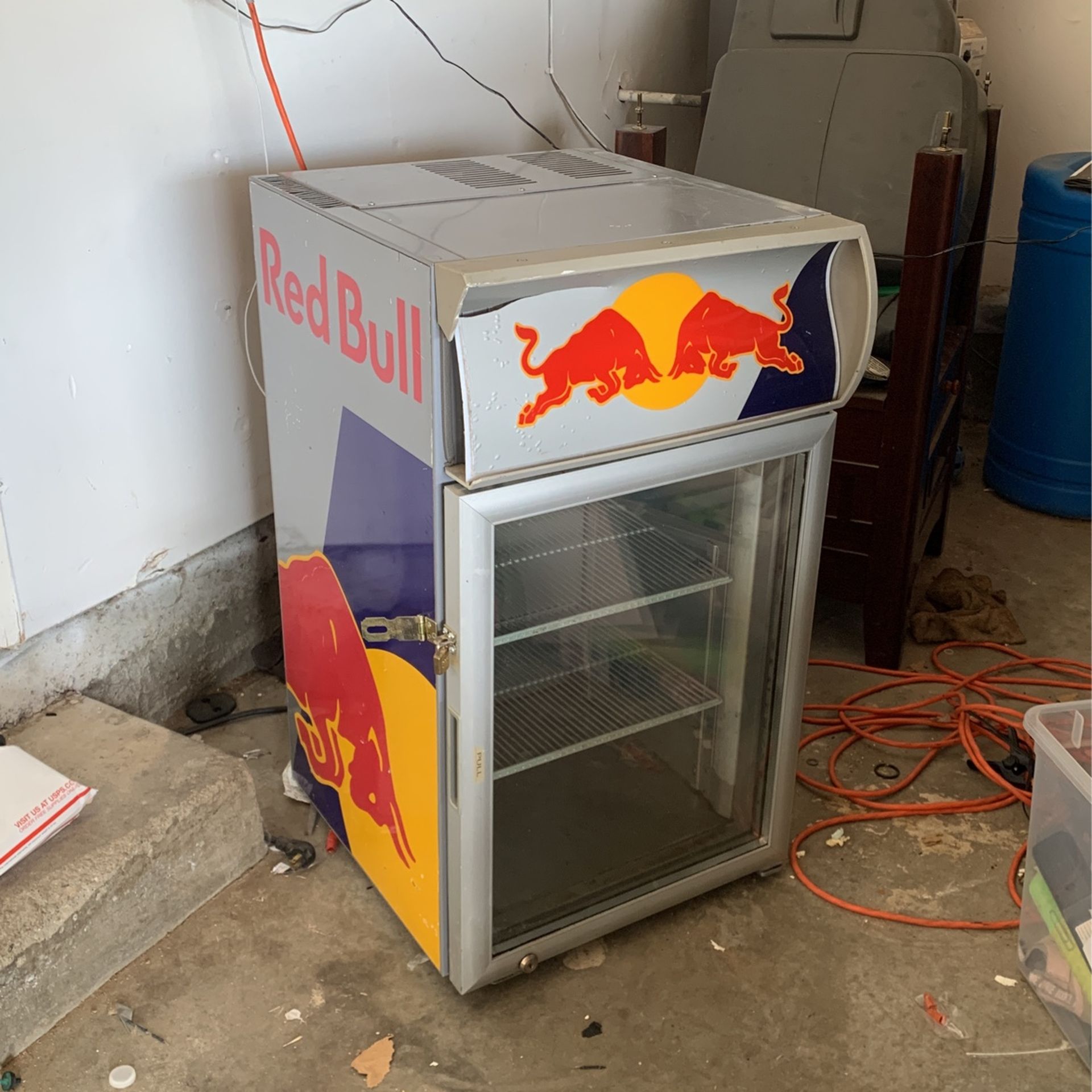 Commercial Countertop Red Bull Refrigerator Cooler
