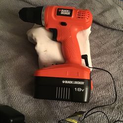 Black N Decker 18volt Cordless Drill